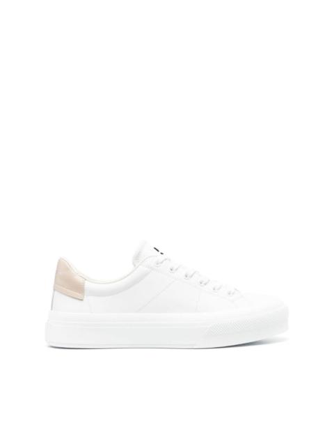 two-tone low-top sneakers