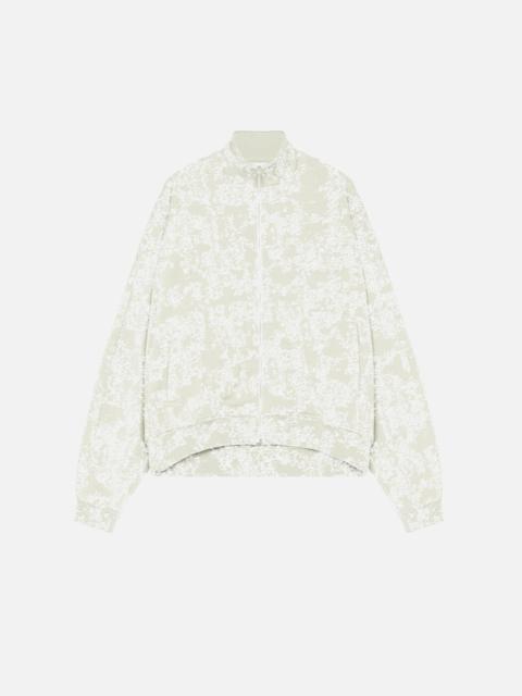 John Elliott COATED TERRY STAND COLLAR FULL-ZIP