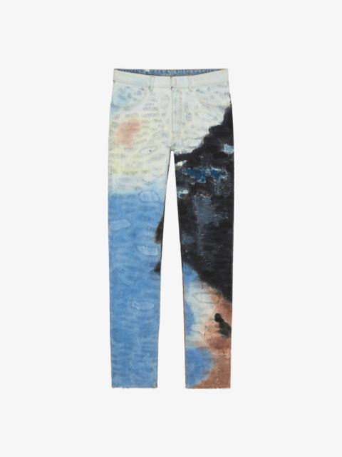 Givenchy JEANS IN PAINTED DESTROYED DENIM