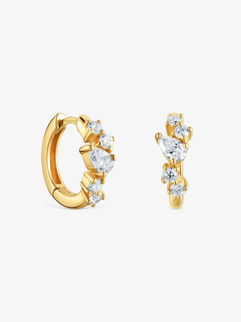 TOUS 9kt gold and lab-grown diamond Hoop earrings TOUS Irisé LGD