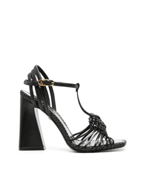 Roberto Cavalli interwoven-straps leather sandals