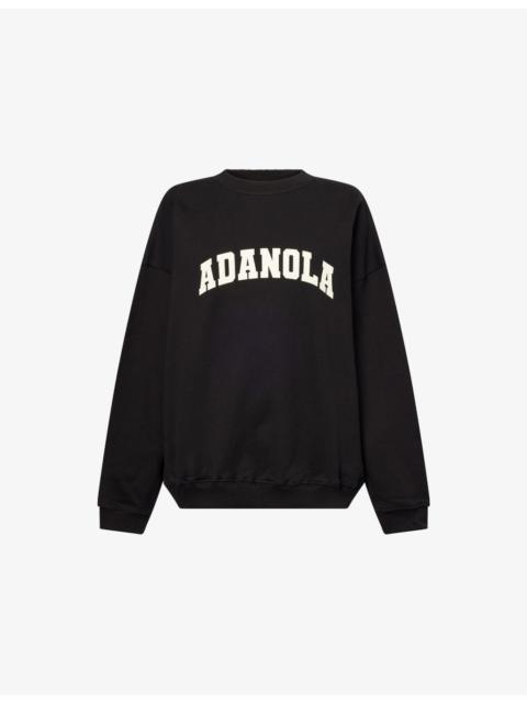 ADANOLA Varsity Oversized Cotton Sweatshirt