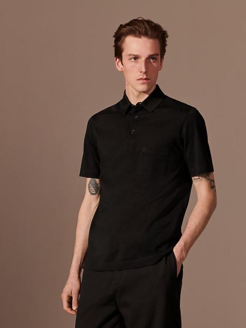 Hermès H embroidered buttoned polo shirt