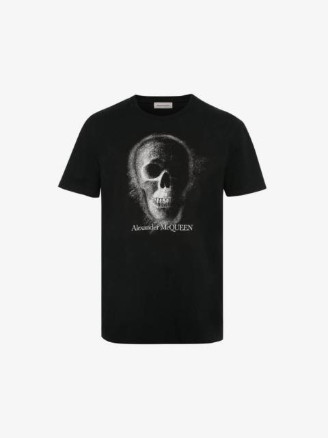 Skull Motif T-shirt in Black/silver