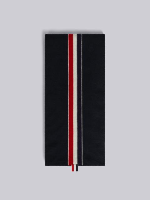 Thom Browne Black Superfine Merino Stripe Knit Scarf
