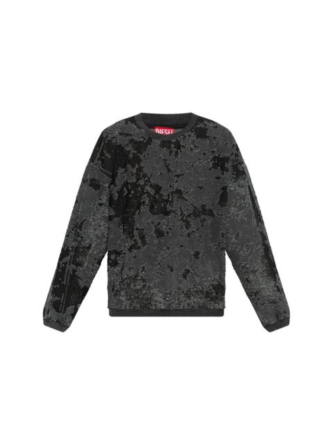 distressed-effect sweatshirt