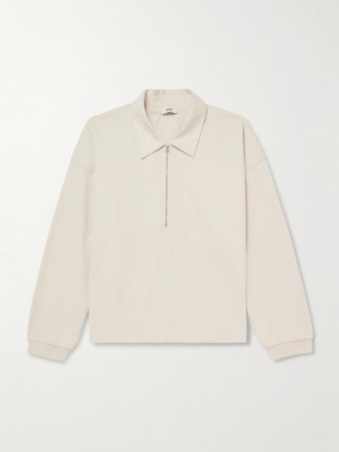 AGOLDE Darius Cotton-Jersey Half-Zip Polo Shirt