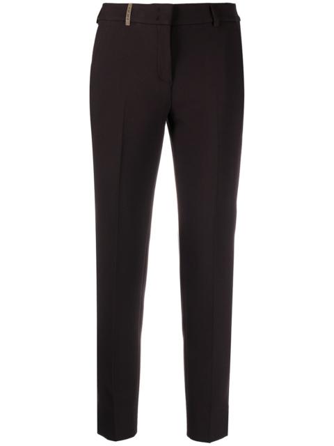 PESERICO cropped slim-fit trousers