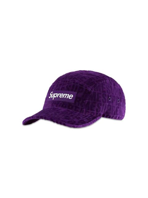 Supreme Velvet Pattern Camp Cap 'Purple'