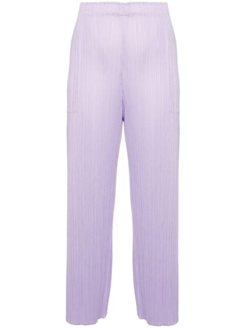 Pleats Please Issey Miyake April plissÃ© straight-leg trousers
