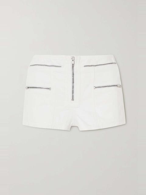 Lary paneled cotton-gabardine shorts