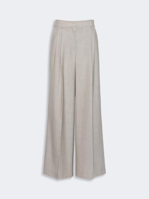 WEEKEND Max Mara OVVIO Wide-leg woollen cloth trousers - HAZELNUT BROWN