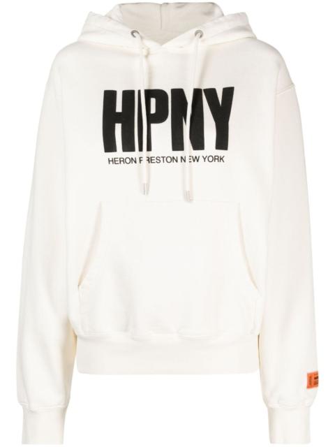 Heron Preston logo-print cotton hoodie