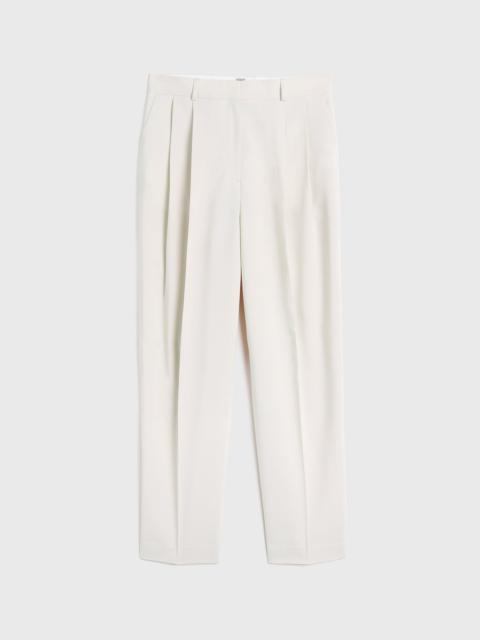 Double-pleated tailored trousers snow