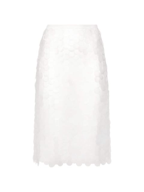 16ARLINGTON Delta sheer sequined skirt