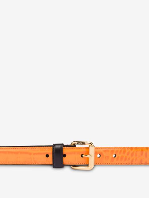 Moschino CALF PATCHWORK BELT