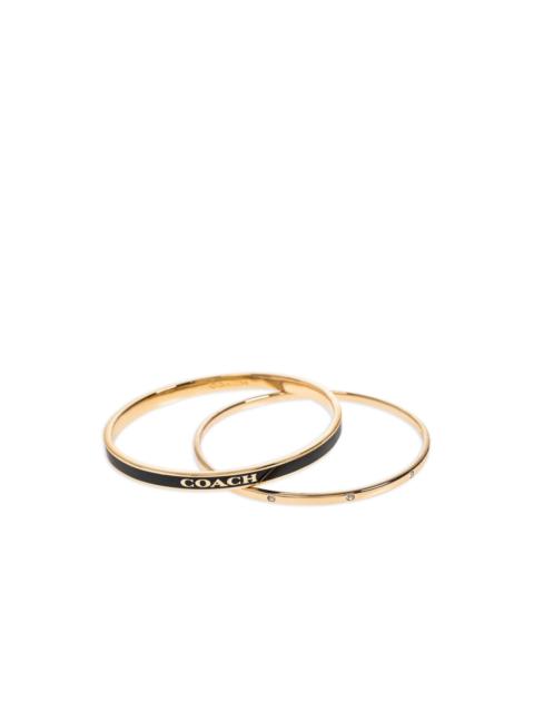 COACH crystal-embellished bracelets (set of two)