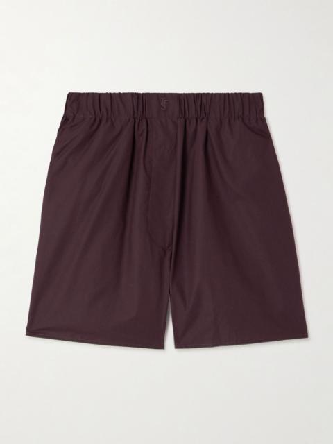The Frankie Shop Lui cotton-poplin shorts Dark purple