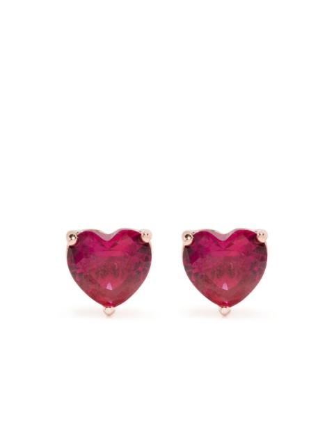 kate spade crystal heart-stud earrings