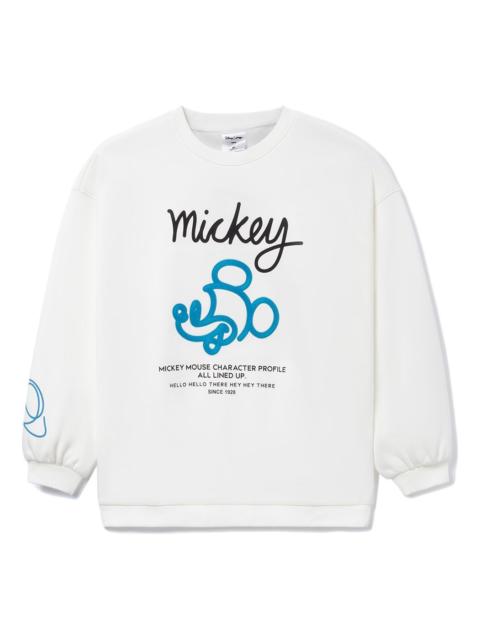 Li-Ning (WMNS) Li-Ning x Disney Mickey Mouse Graphic Sweatshirt 'White' AWDRD64-1