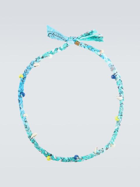 Alanui Bandana necklace with beads and shells