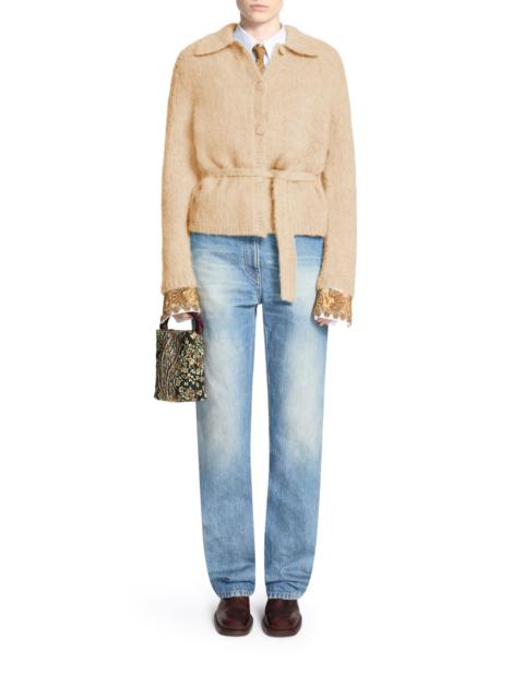 Dries Van Noten WOOL-BLEND CARDIGAN WITH BELT
