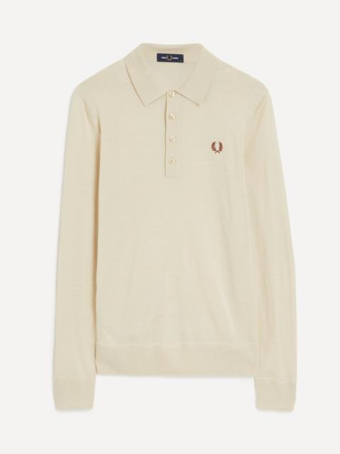 Fred Perry Logo Embroidered Knit Polo Shirt