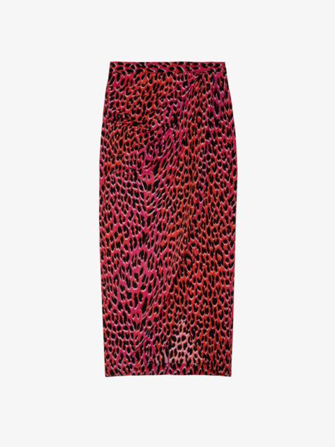 Zadig & Voltaire Jamelia Leopard Silk Skirt
