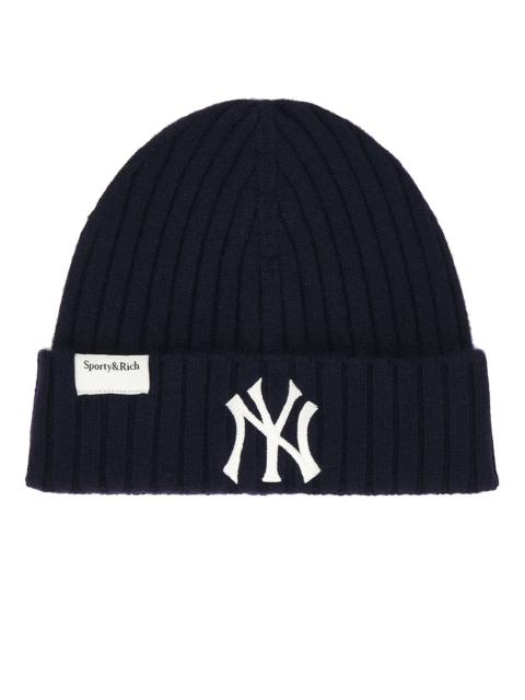Sporty & Rich Heritage Yankees Serif Cashmere Beanie