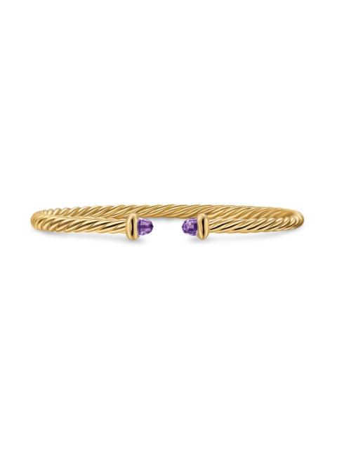 DAVID YURMAN Women's Micro Cablespira Flex Teen Bracelet in 18K Yellow Gold - Amethyst