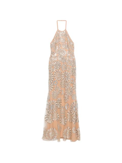 ELIE SAAB Elie Saab Sequin Embellished Maxi Dress
