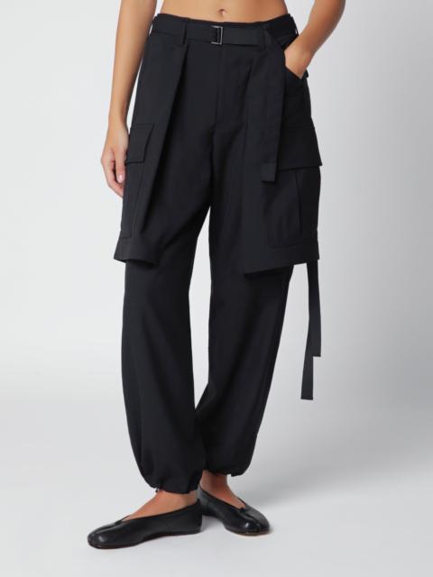 sacai Wool-blend cargo trousers