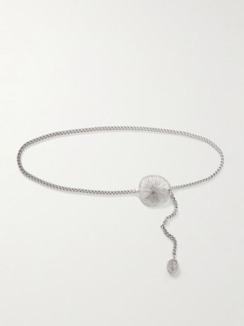 Isabel Marant Vildya crystal-embellished silver-tone belt Silver