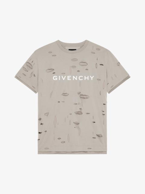Givenchy GIVENCHY OVERSIZED T-SHIRT IN DESTROYED COTTON