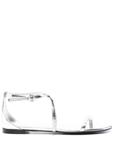 Alexander McQueen metallic leather sandals