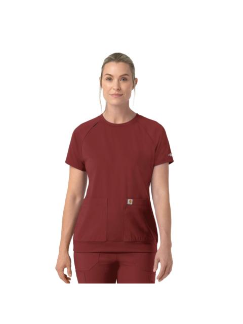Carhartt Women's Force Cross-Flex Knit Crew Neck Scrub Top