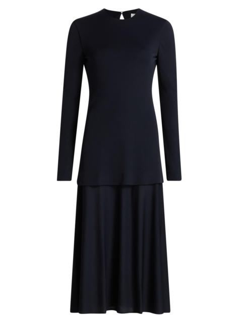 Jil Sander Women's Layered Drop-Waist Midi-Dress - Navy