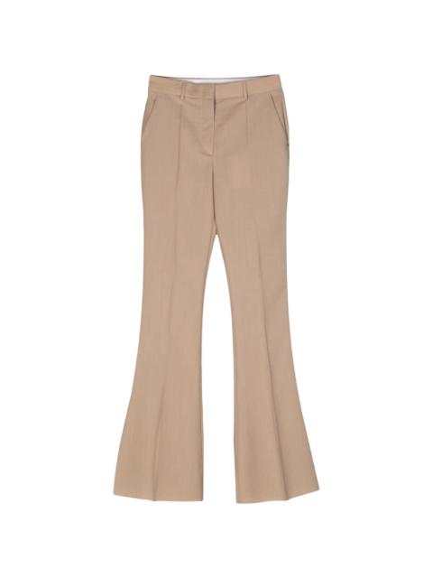 high-waist flared trousers