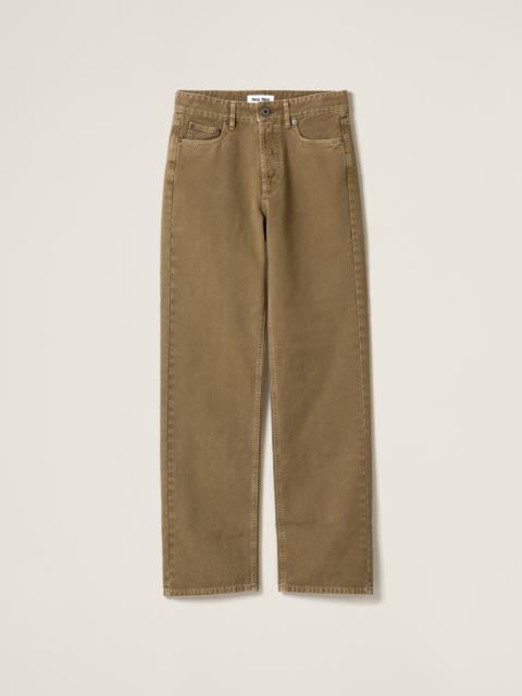 Miu Miu Garment-dyed gabardine pants