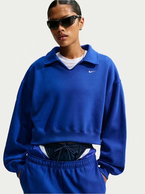 Nike Nike Studio Fleece Medium Weight Women's Oversized Cropped Polo