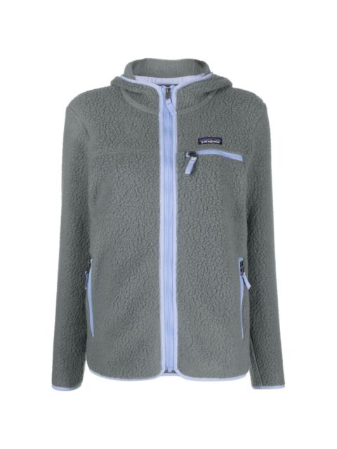 Patagonia Retro contrast-trim fleece zip-up hoodie
