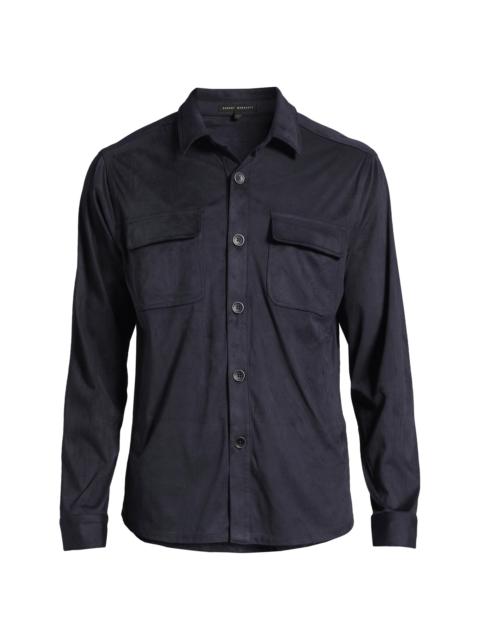 ROBERT BARAKETT Men's Renoir Patch Shirt - Navy