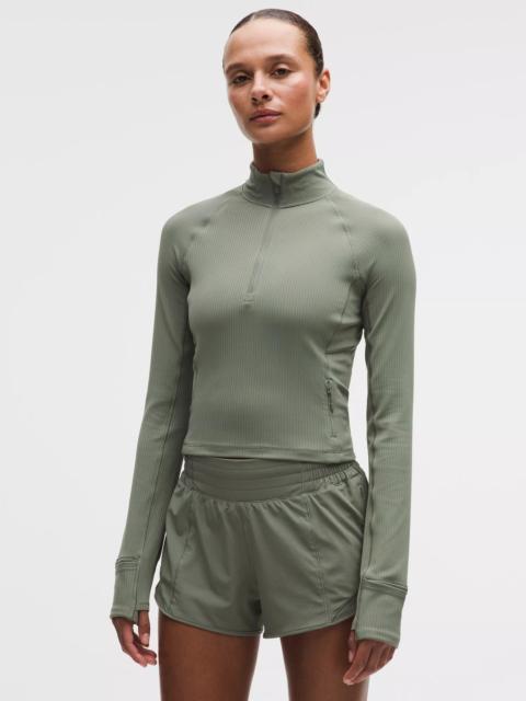lululemon It's Rulu Ribbed Cropped Half Zip *Updated