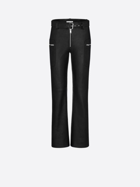 Dior Belted Pants with Exposed Zipper