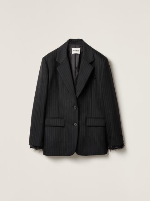 Miu Miu Single-breasted pinstripe jacket