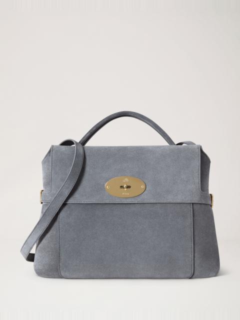 Mulberry Stevie Top Handle Foggy Grey Suede