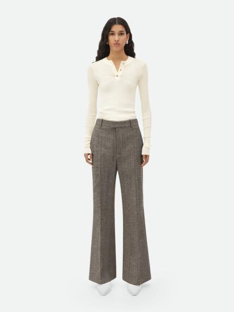 Viscose And Silk Flared Pants