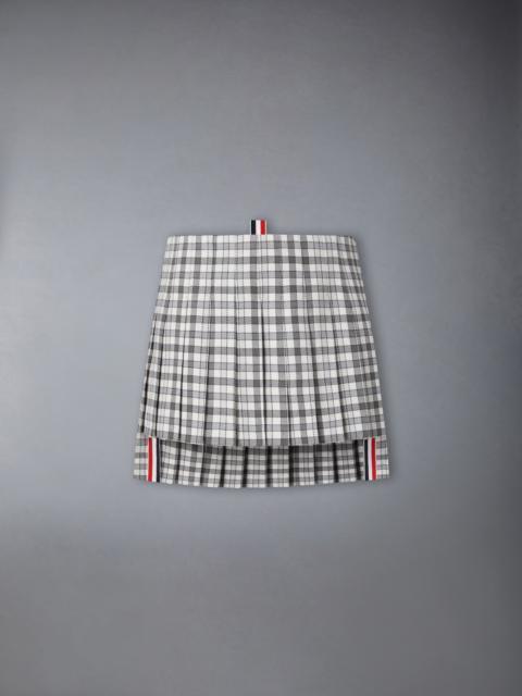 Thom Browne GUNCLUB HEAVY TWILL LOW RISE PLEATED MINI SKIRT