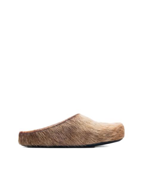 Marni fur-covered slippers