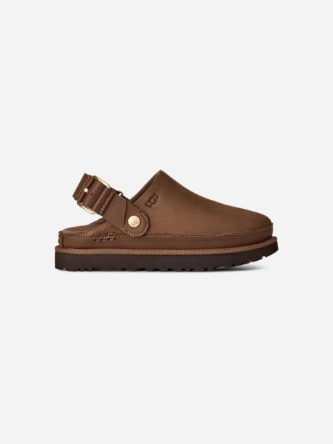 UGG ® Women's Goldenstar Villa Clog Nubuck Shoes in Dark Chestnut